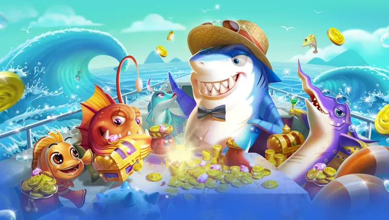 Online slot machine with coins