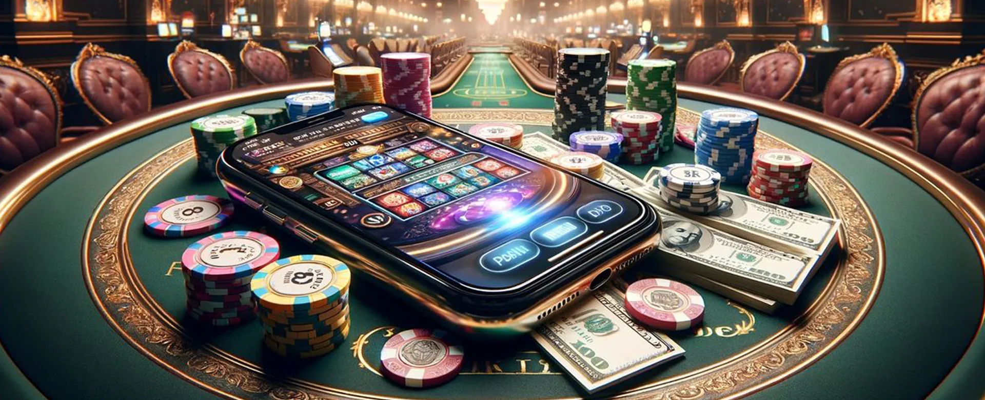 Hero image showing mobile gaming and casino elements for Super Ace